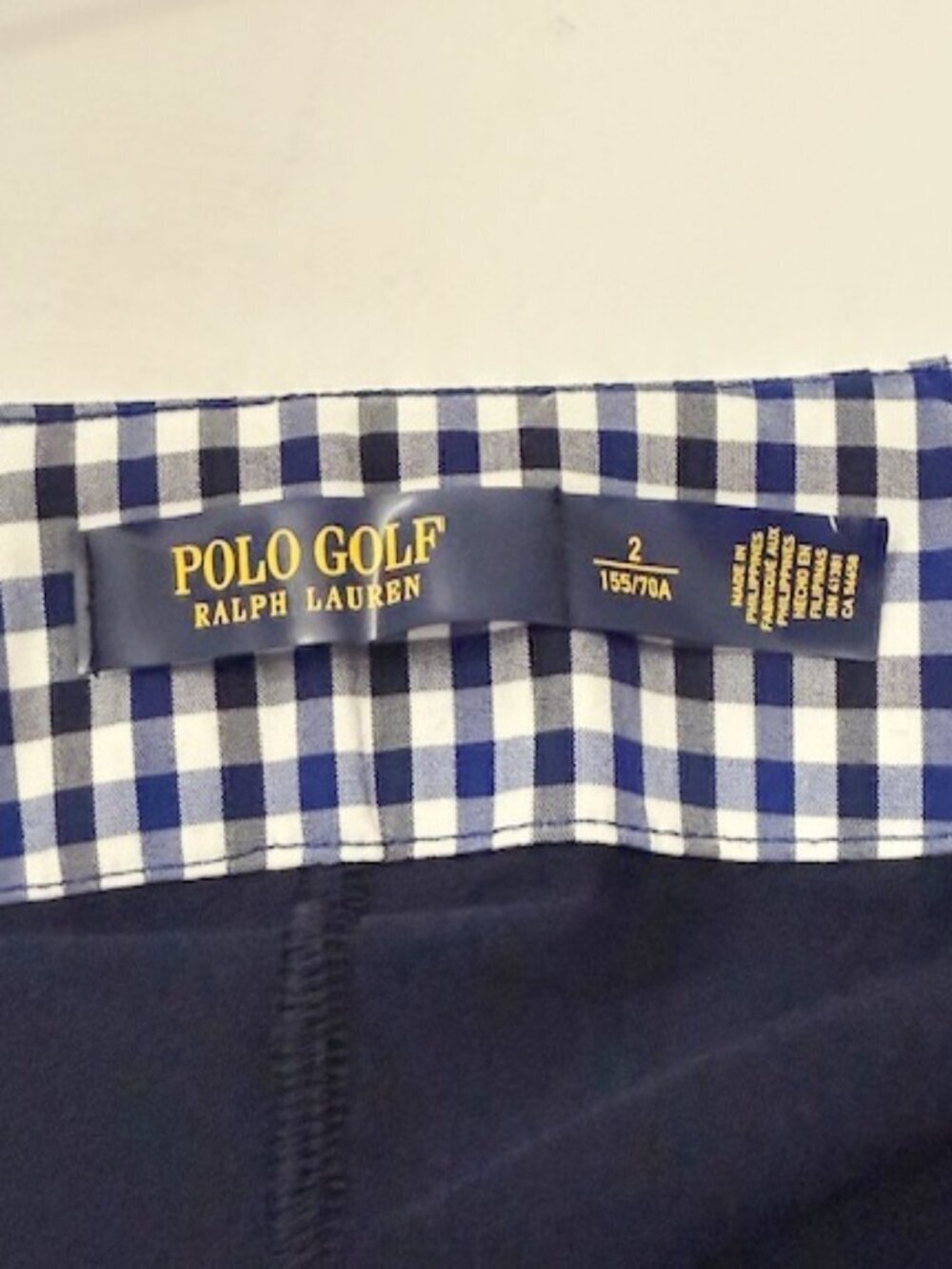 Polo Golf Ralph Lauren Ruffle Gingham Check Skort Blue White Women's 2 - Picture 6 of 6